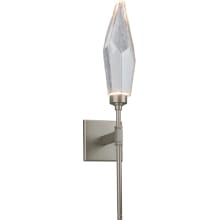 Rock Crystal 23" Tall Hand Blown Glass LED Wall Sconce
