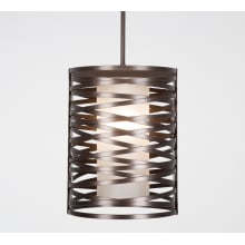 Tempest 12" Wide LED Cage Full Sized Single Pendant - with Frosted Glass Inner and Finished to Match Metal Outer Shade