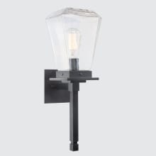 Beacon Single Light 22" Tall Outdoor Wall Sconce - Medium (E26) with Clear Glass Shade