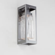 Maison Single Light 18" Tall Outdoor Wall Sconce - GU10 with Clear Ledgestone Glass Shade