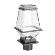 Landmark 15" Tall LED Outdoor Post Light with Clear Blown Glass Shade