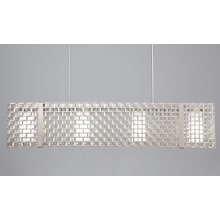 Tweed 4 Light 45" Wide Chandelier - Medium (E26) with Frosted Glass Inner Shades and Finished to Match Outer Metal Shade