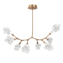 Blossom 49" Wide LED Abstract Chandelier with Clear Blossom Blown Glass Shades
