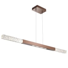 Axis 48" Wide LED Linear Chandelier with Glacier Clear Glass Shades