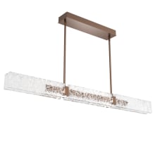 Glacier 51" Wide LED Linear Chandelier with Glacier Clear Glass Shades