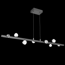 Stella 8 Light 54" Wide LED Abstract Linear Chandelier - 3000K