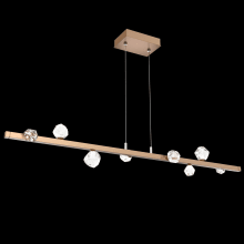 Stella 8 Light 54" Wide LED Abstract Linear Chandelier - 3000K