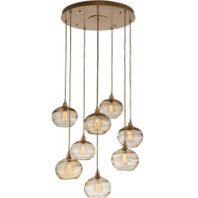 Coppa 29" Wide Artisan Crafted Optic Glass 8 Light Pendant