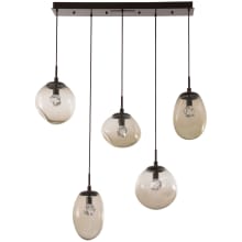 Cosmos 42" Wide Artisan Crafted 5 Light Linear Pendant