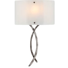 Ironwood 20" High Artisan Crafted Wall Sconce with Hand Textured Glass and Sculpted Steel