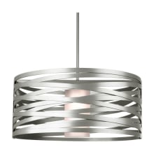 Tempest Single Light 24" Wide Drum Chandelier - Medium (E26) with Frosted Glass Shade