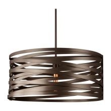 Tempest Single Light 24" Wide Drum Chandelier - Medium (E26) with Finished to Match Metal Shade