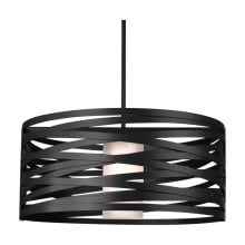 Tempest Single Light 24" Wide Drum Chandelier - Medium (E26) with Frosted Glass Shade