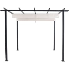 Reed Aluminum and Steel Outdoor Pergola with Adjustable Sling Canopy