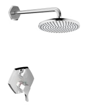 Locarno Thermostatic Shower Only Trim Package with Integrated Volume Control and 1.75 GPM Rain Shower Head - Less Valve