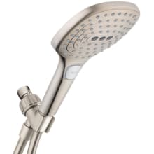 Raindance Select E 2.5 GPM Multi-Function Hand Shower Package with 63" Techniflex Hose and Shower Arm Mount with Air Power and Quick Clean Technologies