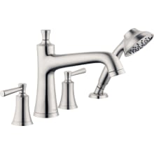 Joleena Deck Mounted Roman Tub Filler with Built-In Diverter with Included Hand Shower, Less Rough In - Limited Lifetime Warranty