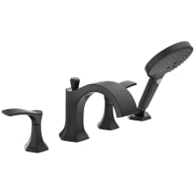 Locarno Deck Mounted Roman Tub Filler with Hand Shower - Less Valve