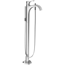 Locarno Floor Mounted Tub Filler with Hand Shower - Less Valve