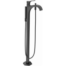 Locarno Floor Mounted Tub Filler with Hand Shower - Less Valve