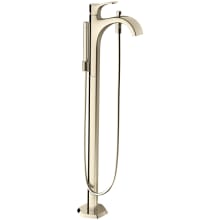 Locarno Floor Mounted Tub Filler with Built-In Diverter - Includes Hand Shower