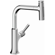 Locarno Select 1.75 GPM Pull Out Kitchen Faucet HighArc Spout with Magnetic Docking,Toggle Spray Diverter & sBox- Limited Lifetime Warranty