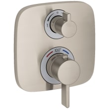 Ecostat E Soft Cube Thermostatic Valve Trim Only with Integrated Volume Control and Diverter for 2 Distinct Functions - Less Rough In