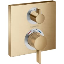 Ecostat Square Thermostatic Valve Trim Only with Integrate Volume Control for 1 Distinct Function - Less Rough In