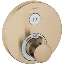 ShowerSelect S Round Thermostatic Valve Trim Only with On/Off Select Push Button - Less Rough In