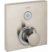 ShowerSelect S SquareThermostatic Valve Trim Only with On/Off Select Push Button - Less Rough In