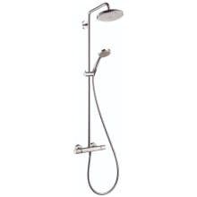 Croma Thermostatic Showerpipe 220 1-Jet, 2.5 GPM