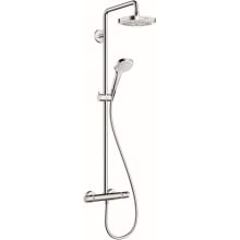 Croma Select E Thermostatic Showerpipe 180 2-Jet, 2.0 GPM