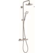 Croma Select E Thermostatic Showerpipe 180 2-Jet, 2.0 GPM