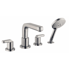 Metris S Deck Mounted Roman Tub with Built-In Diverter and Lever Handles - Includes 1.8 GPM Hand Shower