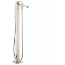 Metropol Floor Mounted Tub Filler with Metal Lever Handle, Built-In Diverter, and Hand Shower - Limited Lifetime Warranty