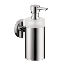 Logis Accessories Soap Dispenser Wall Mounted with Frosted Glass Tumbler