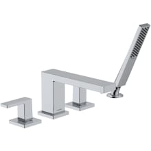 Tecturis E Deck Mounted Roman Tub Filler with Built-In Diverter and Hand Shower - Less Rough In