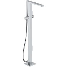 Tecturis E Floor Mounted Tub Filler with Built-In Diverter and Hand Shower - Less Rough In