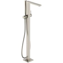 Tecturis E Floor Mounted Tub Filler with Built-In Diverter and Hand Shower - Less Rough In