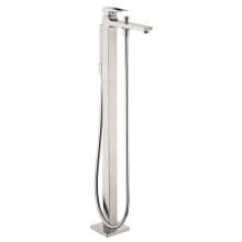 Metropol Floor Mounted Tub Filler with Metal Loop Handle, Built-In Diverter, Personal Hand Shower and QuickClean Technology