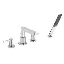 Finoris Deck Mounted Roman Tub Filler with Built-in Diverter - Includes Hand Shower
