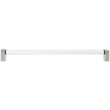 Clarity 18" Center to Center Solid Brass and Clear Acrylic Luxury Modern Appliance Pull / Handle