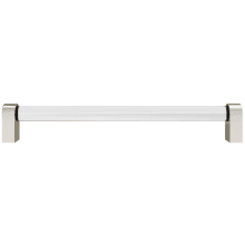 Clarity 8" Center to Center Modern Solid Brass and Clear Acrylic Cabinet Handle / Drawer Pull
