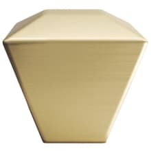 Diamond 1-3/8" Square Solid Brass Faceted Button Cabinet Knob / Drawer Knob