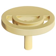 Horizon 1-1/2" Round Modern Designer See Through Solid Brass Mushroom Cabinet / Drawer Knob