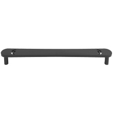 Horizon 8" Center to Center Modern Solid Brass Flat Cabinet Bar Handle / Drawer Pull with Cut Outs