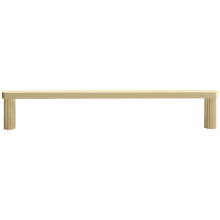 Ribbed 12" Center to Center  Modern Ribbed Solid Brass Appliance Pull / Handle
