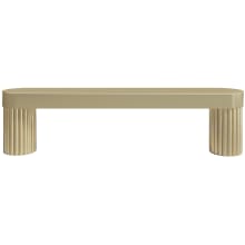 Ribbed 3-3/4" Center to Center Solid Brass Ridged Lines Cabinet Handle / Drawer Pull