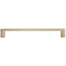 Ribbed 8" Center to Center Solid Brass Ridged Cabinet Handle / Drawer Pull