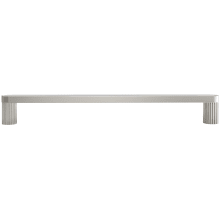 Ribbed 8" Center to Center Solid Brass Ridged Cabinet Handle / Drawer Pull